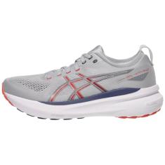 ASICS Tênis de corrida masculino Gel-Kayano 31, Cinza piemonte/vermelho ardente, 39