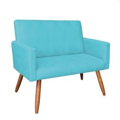 Namoradeira Nina Suede Azul Turquesa