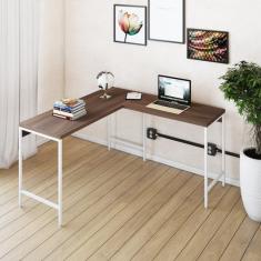 Escrivaninha Mesa Escritório em L Estilo Active 135cm Industrial - Yes