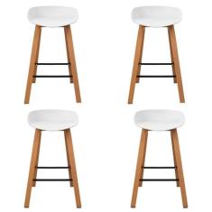 Kit 4 Banquetas Toledo Fratini 83 (altura) Revestimento Polipropileno 