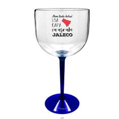 6 Taças Gin com Base Azul Acrílico Personalizada Enfermagem
