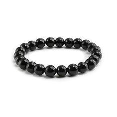 Pulseira Bracelete Masculina Feminina De Bolinha Preta 7 Mm Unissex