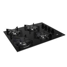 Cooktop 4 Bocas Preto Com Mesa De Vidro Atlas Agile Up Bivolt - Atlas