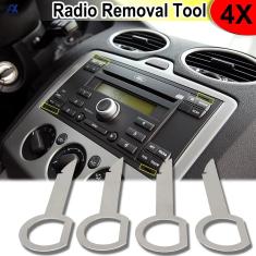 4 pçs ferramenta de remoção de rádio do carro estéreo chave liberação pino unidade cabeça ferramenta