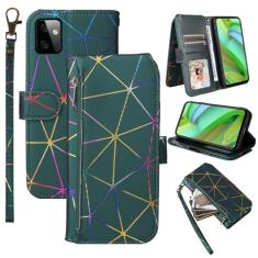 Furiet Capa carteira para Motorola Moto G Power 5G 2023 com alça de pulso, mais de 9 compartimentos para cartões, bolsa flip de couro PU de luxo, com zíper, suporte para cartão, acessórios