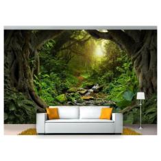Papel De Parede Floresta Natureza Árvores 3D 3M² Xna189 - Você Decpra
