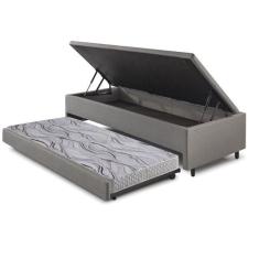 Bicama Box com Baú Solteiro 88x188 Cinza com colchão auxiliar Espuma E