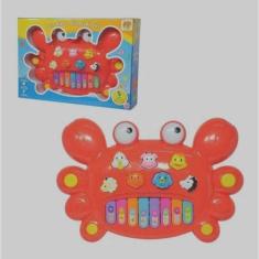 Teclado Piano Musical Divertido Infantil Siri com Luz Colorido Na caix