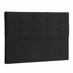 Cabeceira Queen Mel 160 CM Suede Preto - D A Decor