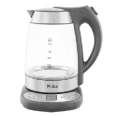 Chaleira Elétrica Philco Digital Glass 1,7 Litros, Preto