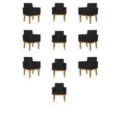 Kit 10 Cadeiras Escritório Reforçadas - Recepção Luxo - Balaqui Decor,