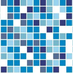 Papel Parede Pastilhas Azul Piscina Adesivo Cozinha Banheiro