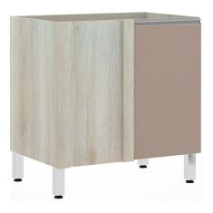 Balcão De Cozinha S/ Tampo De Canto Reto 80cm 1 Porta Lis