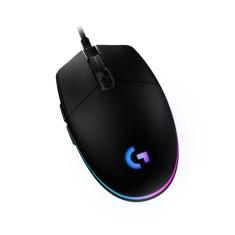 Logitech G Mouse para jogos com fio 203, 8.000 DPI, efeito óptico arco-íris LIGHTSYNC RGB, 6 botões programáveis, memória integrada, mapeamento de tela, computador PC/Mac e laptop compatível - preto