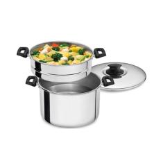 Espagueteira e Cozimento a Vapor 3 Peças 24cm Alumínio ABC