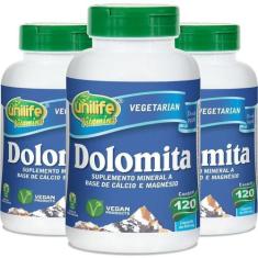 Kit 3 Dolomita 120 Cápsulas Unilife