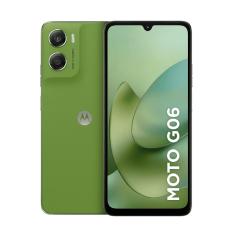 Smartphone Motorola Moto G06 256GB - Verde, 12GB (4GB RAM +8GB RAM Boost), Câmera 50MP e Tela 6,9"