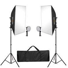 Luz de Estúdio Softbox 50X70 c/Iluminador Led Bivolt SHLED-004