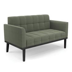 Sofá Namoradeira Base Madeira Fixa Preto Elisa Bouclê Menta D03 - D`Rossi