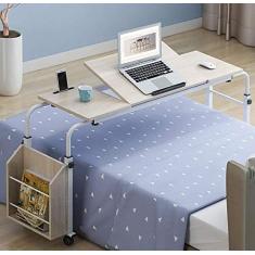 SilteD Mesa de cabeceira médica portátil, mesa de cama ajustável, mesa de computador móvel com rodinhas, mesa de laptop, escalável, cuidados simples
