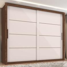 Guarda Roupa Casal 2 Portas 6 Gavetas Plus  Jacarand /off Whi