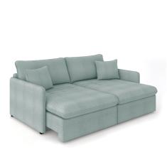 Sofá Retrátil Reclinável 2 Lugares 154cm Maili Bouclê Azul K01 - D'Rossi