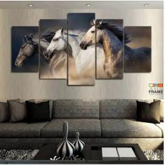 Quadro Decorativo 3 Cavalos 63x130mt em tecido