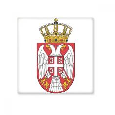 Decalque brilhante de azulejo de cerâmica com emblema nacional da Sérvia Europa