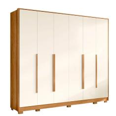 Guarda Roupa Fascínio com 6 Portas 6 Gavetas sem Espelho Carvalho Shop das Cabeceiras