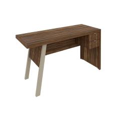 Mesa de Computador ME4122 c/ 2 Gavetas Nogal - Tecno Mobili