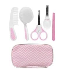 Kit De Higiene Cuidados Baby Para Bebês Com estojo Rosa Buba