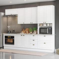 Cozinha Compacta Americana 8 Portas 5 Gavetas Branco - Henn, Branco, M