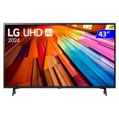 Smart TV LG 43 Polegadas 4K UT80 Comando de Voz 43UT8000PSA