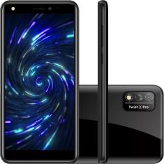 Smartphone Positivo Twist 4 Pro 64GB Dual Chip Android 10 Tela 5.5" Octa-Core 1,6GHz 4G 8MP -  Black Piano