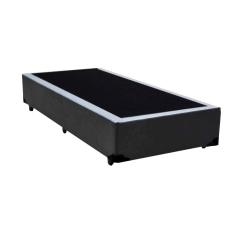 Cama Box Blindado Solteirão NK Camas Sintético Cinza 40x96x203