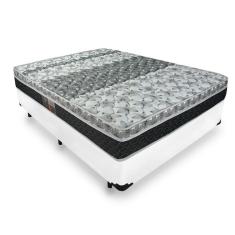 Cama Box Casal + Colchão De Molas - Castor - Class Tecnopedic One Face 138x188x60cm