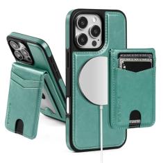 SkyEagle Capa carteira removível 2 em 1 para iPhone 16 Pro da Magsafe com porta-cartões para mulheres e homens, compartimento de crédito com bloqueio de RFID magnético de couro PU, para Apple 16 Pro