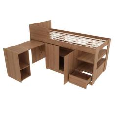 Cama Infantil Juvenil Multifuncional CM8021 MDP Amêndoa G69 - Gran Bel