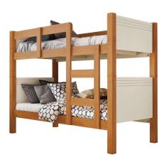 Beliche Solteiro Alaska Para Colchão Até 0,88m Conquista Móveis Cinamo/off