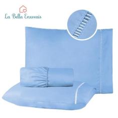 Jogo de Cama Solteiro 400 Fios Micropercal Ponto Palito - La Bella Enx