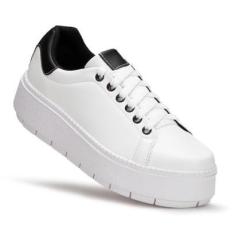 Tênis Feminino Moda Casual Flat Sola Leve Cadarço Estilo e Conforto Mulher Fashion Dia a Dia-Feminino