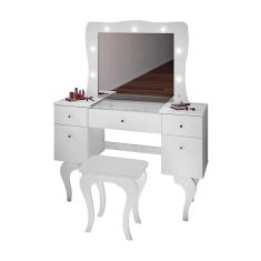 Penteadeira Camarim Shine Branco Móveis Estrela