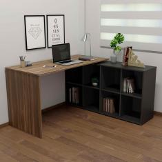 Escrivaninha Artany Nero II com 8 Nichos