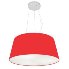 Lustre Pendente Cone Md-4048 C pula Em Tecido 21/50x40cm Verm