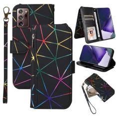 Furiet Capa carteira para Samsung Galaxy Note 20 Ultra 5G com alça de pulso, 9+ compartimentos para cartão de couro PU, capa flip de couro PU, capa para celular Note20 Plus Notes 20Ultra Note20+ U +