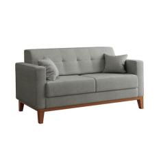 Sofá 2 Lugares Narvik Linho Cinza - Keva