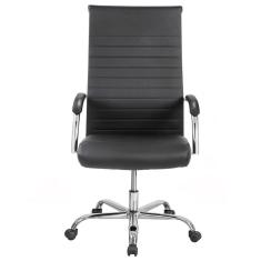 Cadeira De Escritório Esteirinha Base Cromada Com Rodinha Fortt Pequim Preta - CEF09-P

