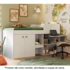 Cama Alta Multifuncional Com Armário E Escrivaninha Monterey Cm096 Art