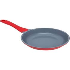 Frigideira Ecolumi 20 cm, Revestimento Cerâmico Interno, Cabo Soft-Touch, Gedex ECO-035, Vermelho