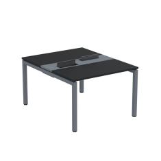 Mesa Plataforma Dupla com Pé de Aço para Coworking 120X140/2P PDC12/14/2P Preto/Grafito